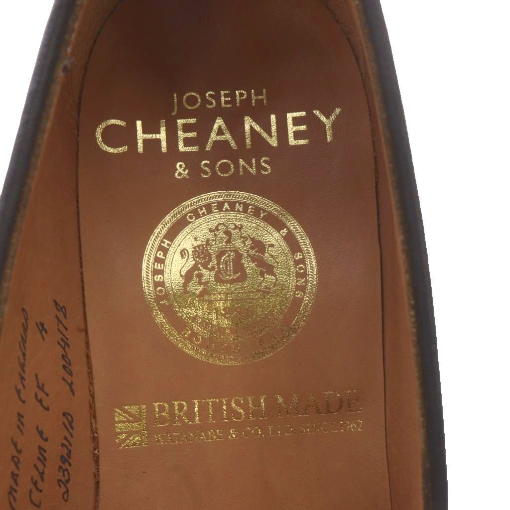 Celine Joseph Cheaney Slip on Shoes British Made Custom Loafers Leather Dark 4 — view 6