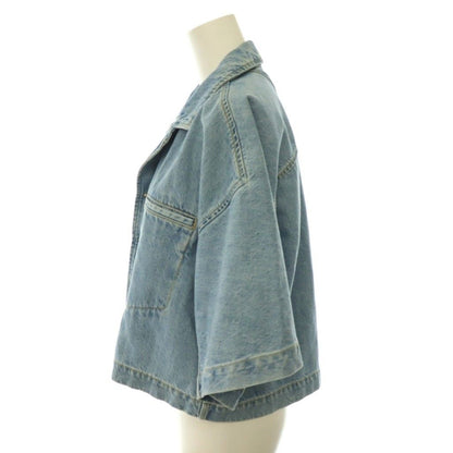 Bottega Veneta Denim Shirt Jacket T-Shirt 3/4 Sleeve 34 Indigo SY — view 3
