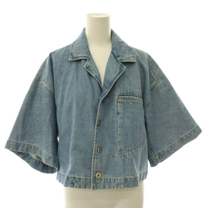 Bottega Veneta Denim Shirt Jacket T-Shirt 3/4 Sleeve 34 Indigo SY