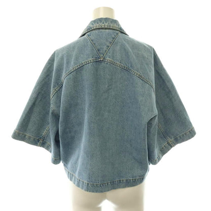 Bottega Veneta Denim Shirt Jacket T-Shirt 3/4 Sleeve 34 Indigo SY — view 2