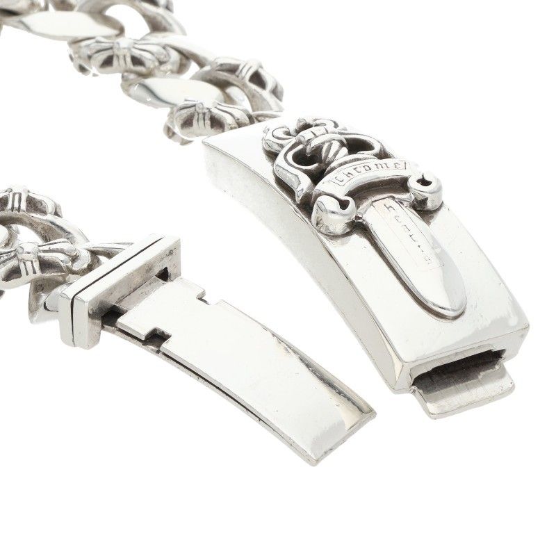 Chrome Hearts ID Dagger ID Fancy Link Silver Bracelet — view 4