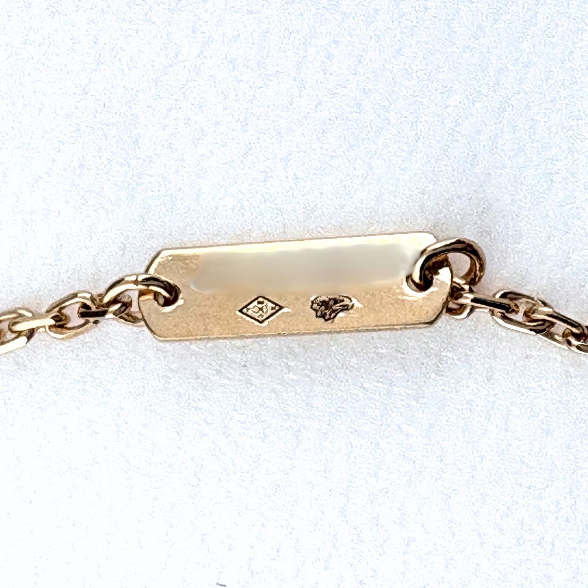Van Cleef & Arpels Vintage Alhambra Necklace Pink Gold Pendant Pave Diamond — view 7