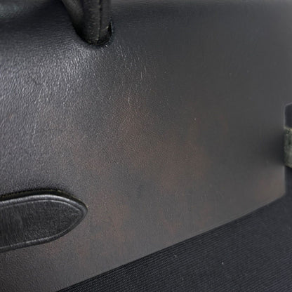 Hermes Herbag MM Handbag 2-Way Toile Officier Black — view 5