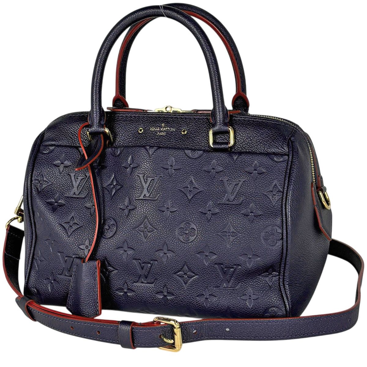 Louis Vuitton Speedy Bandouliere 25 Handbag 2-Way Monogram Empreinte Marine