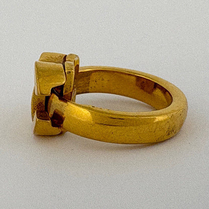 Chanel Ring CC Logo Gold Plated — view 2