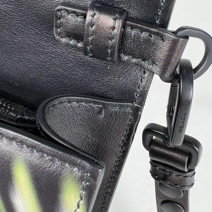 Prada Shoulder Bag Extra Studs Saffiano Leather Nero — view 6