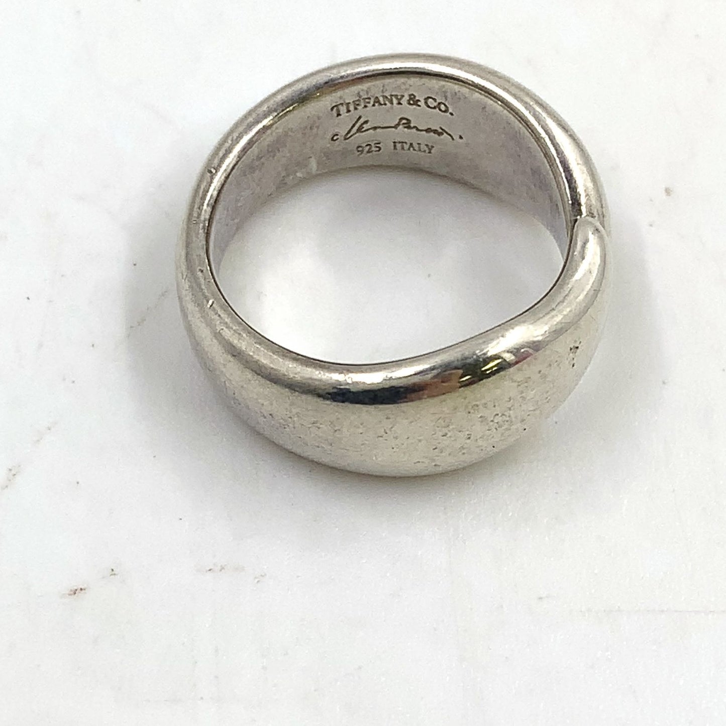 Tiffany & Co Elsa Peretti Feather Silver Ring — view 4