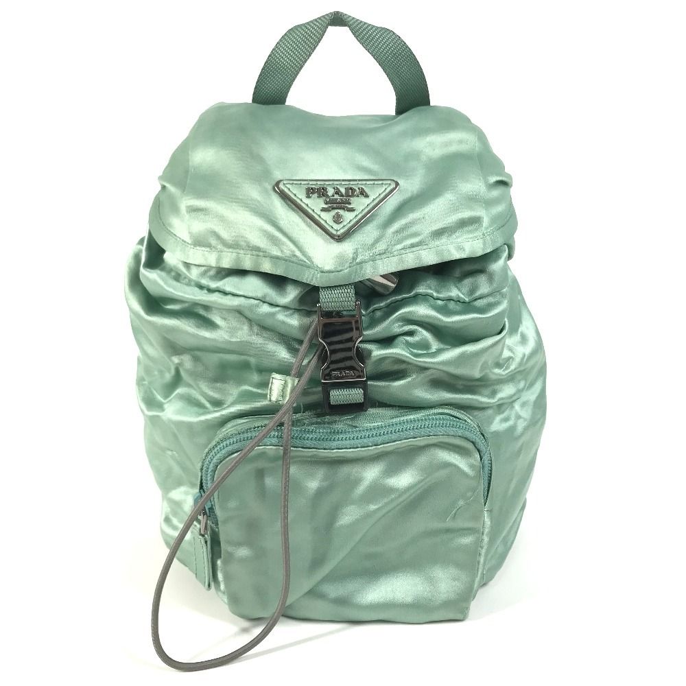 Prada Backpack Satin Green