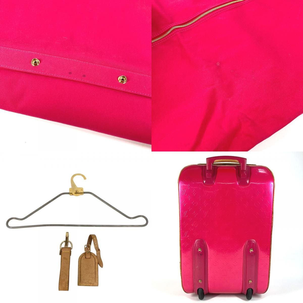 Louis Vuitton Travel Bag Pegase 50 Monogram Vernis Canvas Rose Pop Pink — view 7