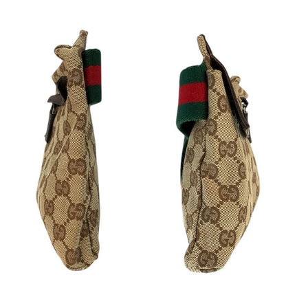 Gucci Sherry Line Beige Brown GG Canvas Leather Belt Bag Waist Pouch — view 7