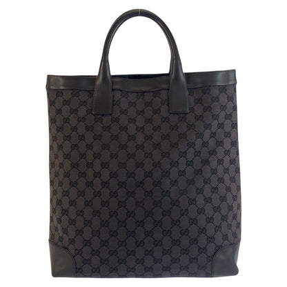 Gucci Black GG Canvas Leather 002 Tote Bag — view 2