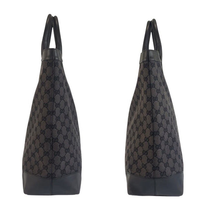 Gucci Black GG Canvas Leather 002 Tote Bag — view 8
