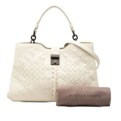 Bottega Veneta Intrecciato Napoli 2-Way Shoulder Bag Off White Leather — view 7