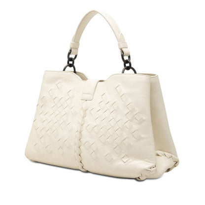 Bottega Veneta Intrecciato Napoli 2-Way Shoulder Bag Off White Leather — view 2