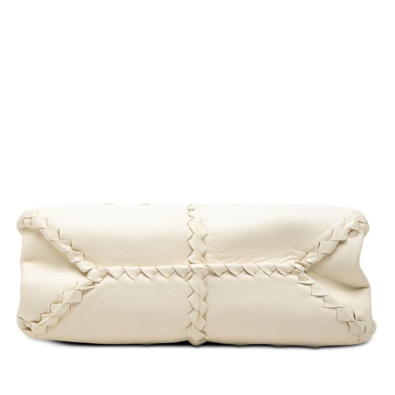 Bottega Veneta Intrecciato Napoli 2-Way Shoulder Bag Off White Leather — view 3