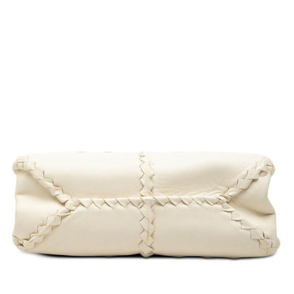 Bottega Veneta Intrecciato Napoli 2-Way Shoulder Bag Off White Leather — view 3