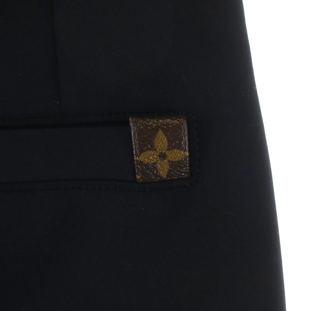 Louis Vuitton Back Monogram Lambskin Patch Nylon Blend Flare Trousers Pants — view 5