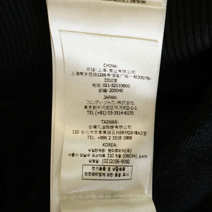 Fendi Front Fendace Logo Print Pullover Sweatshirt Hoodie Black Gold — view 8