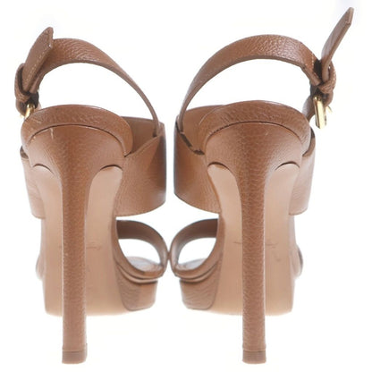 Louis Vuitton Lockit Line High Sandals Shoes Brown — view 3