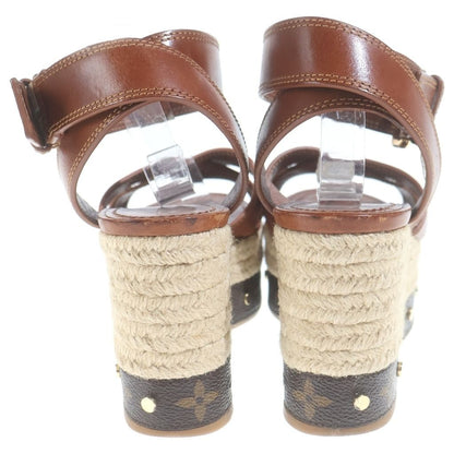 Louis Vuitton Boundary Line Platform Sandals Brown — view 3
