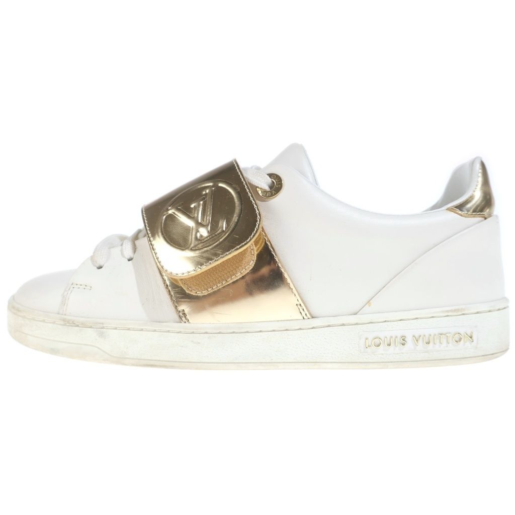 Louis Vuitton Front Low Line Low-Cut Sneakers White Gold