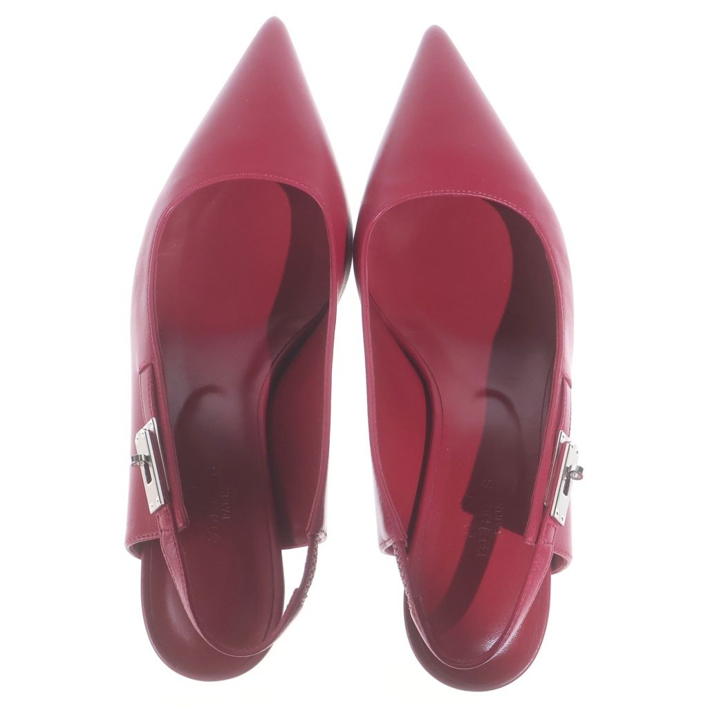 Hermes Lovely Flat Shoes Heels Pumps Kelly Pointed Toe Rose — view 4