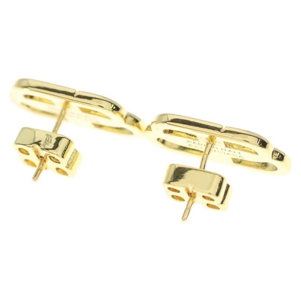 Balenciaga BB Logo Earrings Gold — view 2