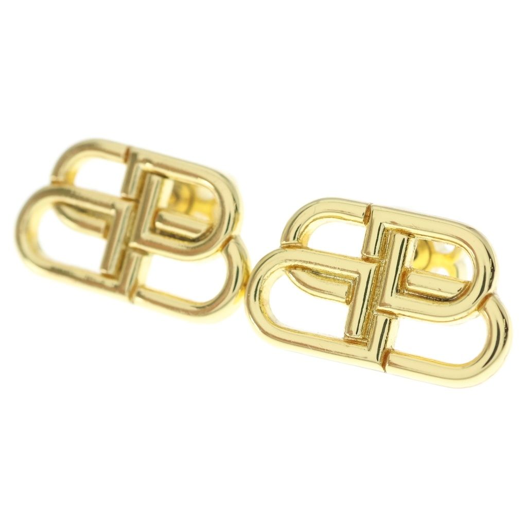 Balenciaga BB Logo Earrings Gold