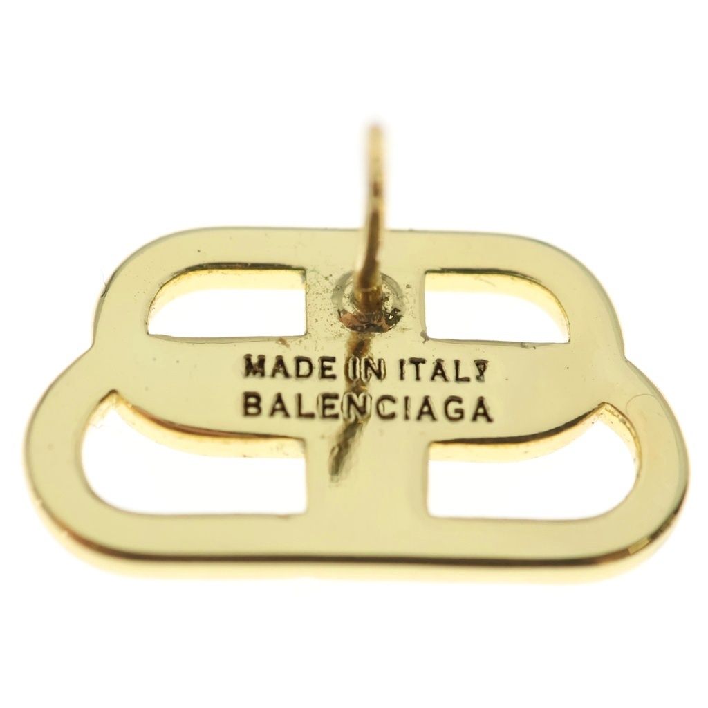 Balenciaga BB Logo Earrings Gold — view 6