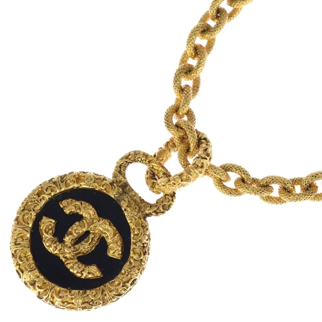 Chanel CC Logo Lava Long Pendant Chain Gold