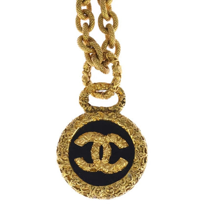 Chanel CC Logo Lava Long Pendant Chain Gold — view 3