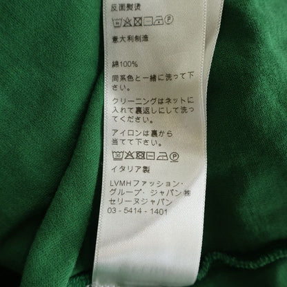 Celine T-Shirt Cropped Logo Print Short Sleeve Green — view 8