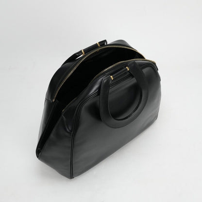 Hermes Tote Box Calf Noir Black Gold Handbag Vintage Antique Out of Print Rare — view 6