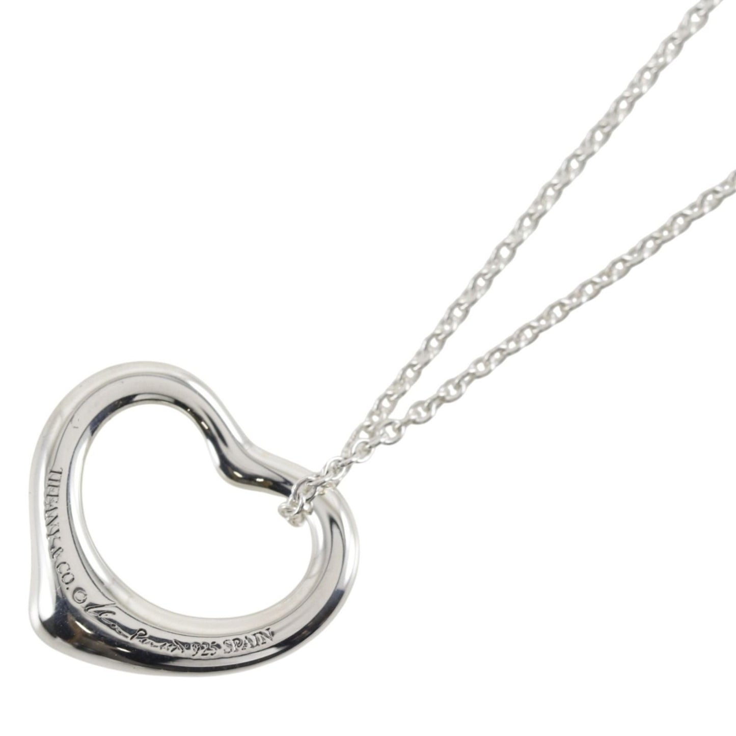 Tiffany & Co Open Heart Elsa Peretti 925 Sterling Silver Necklace — view 3
