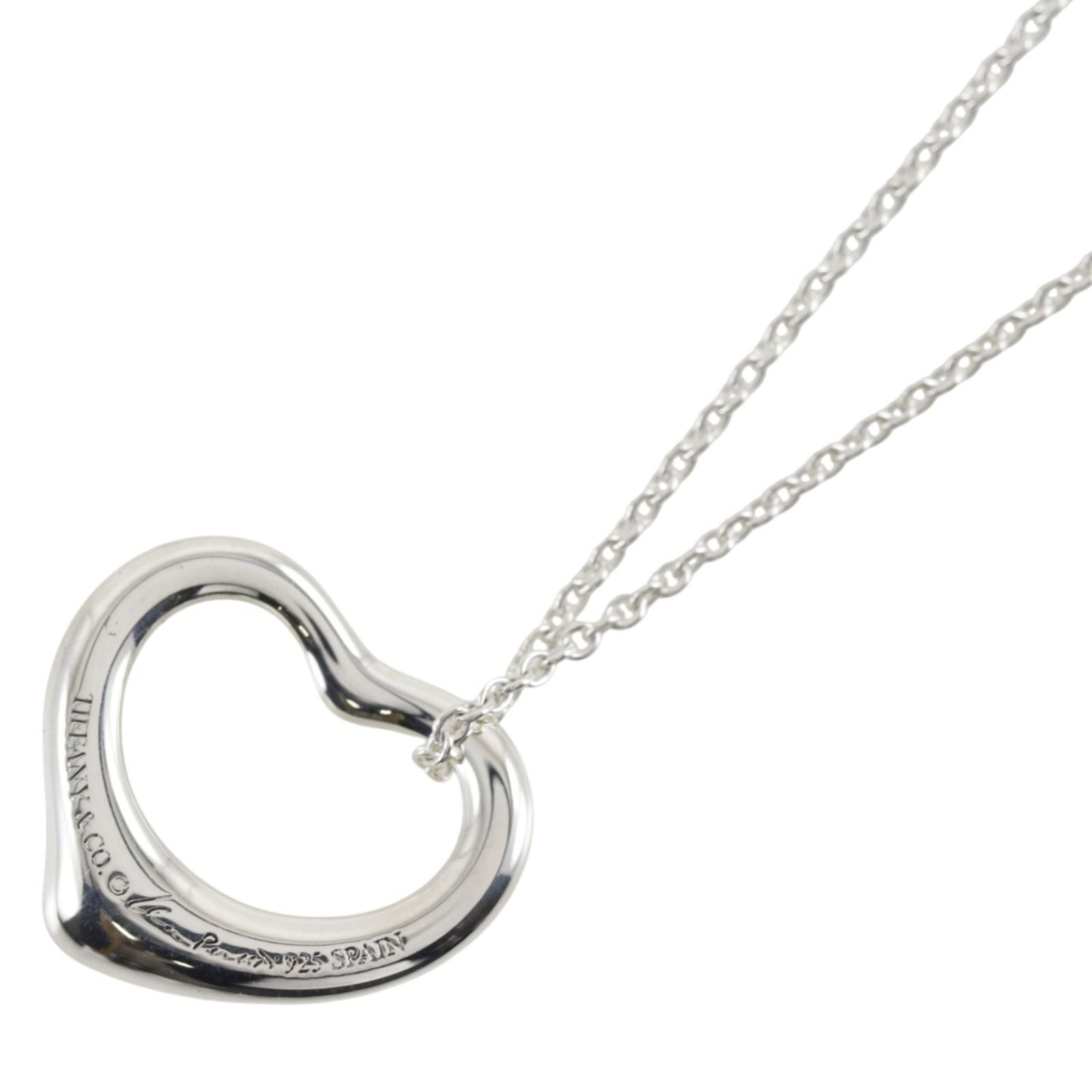 Tiffany & Co Open Heart Elsa Peretti 925 Sterling Silver Necklace — view 3
