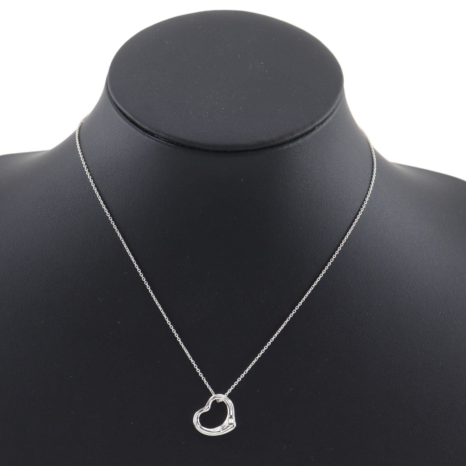 Tiffany & Co Open Heart Elsa Peretti 925 Sterling Silver Necklace — view 2