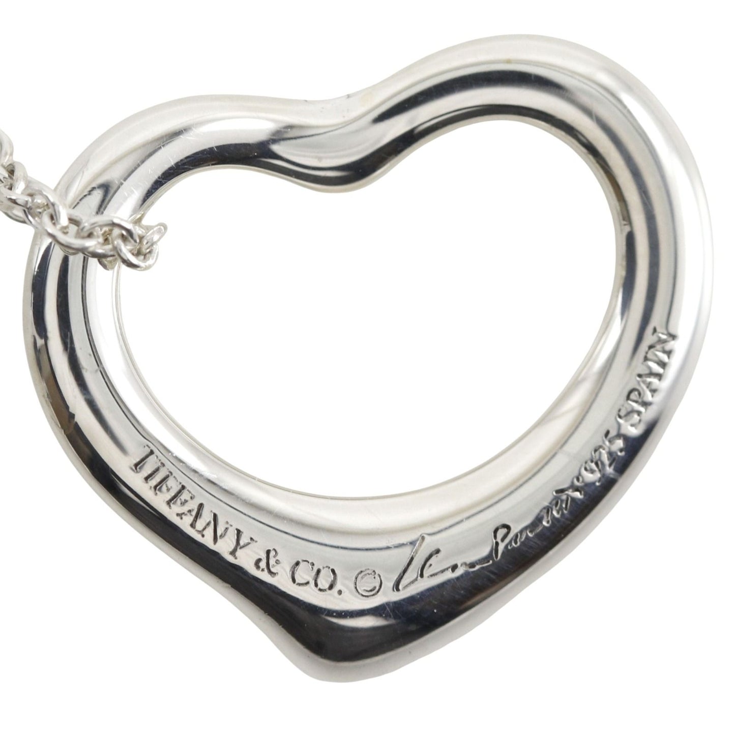 Tiffany & Co Open Heart Elsa Peretti 925 Sterling Silver Necklace — view 6