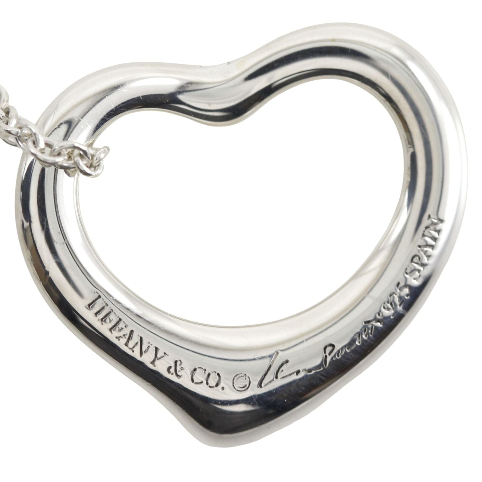 Tiffany & Co Open Heart Elsa Peretti 925 Sterling Silver Necklace — view 6