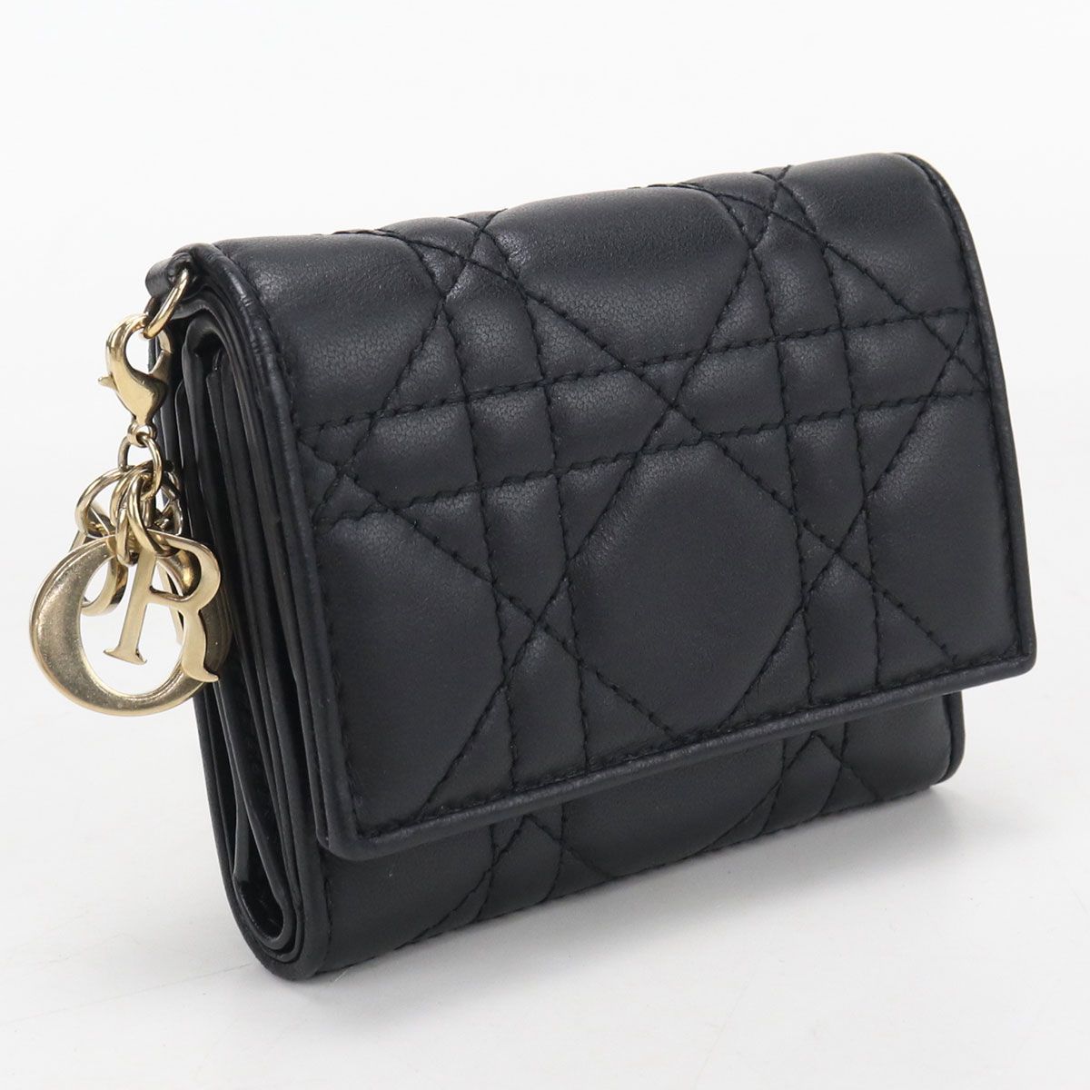 Dior Lotus Wallet Lady Dior Trifold Lambskin