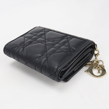 Dior Lotus Wallet Lady Dior Trifold Lambskin — view 2