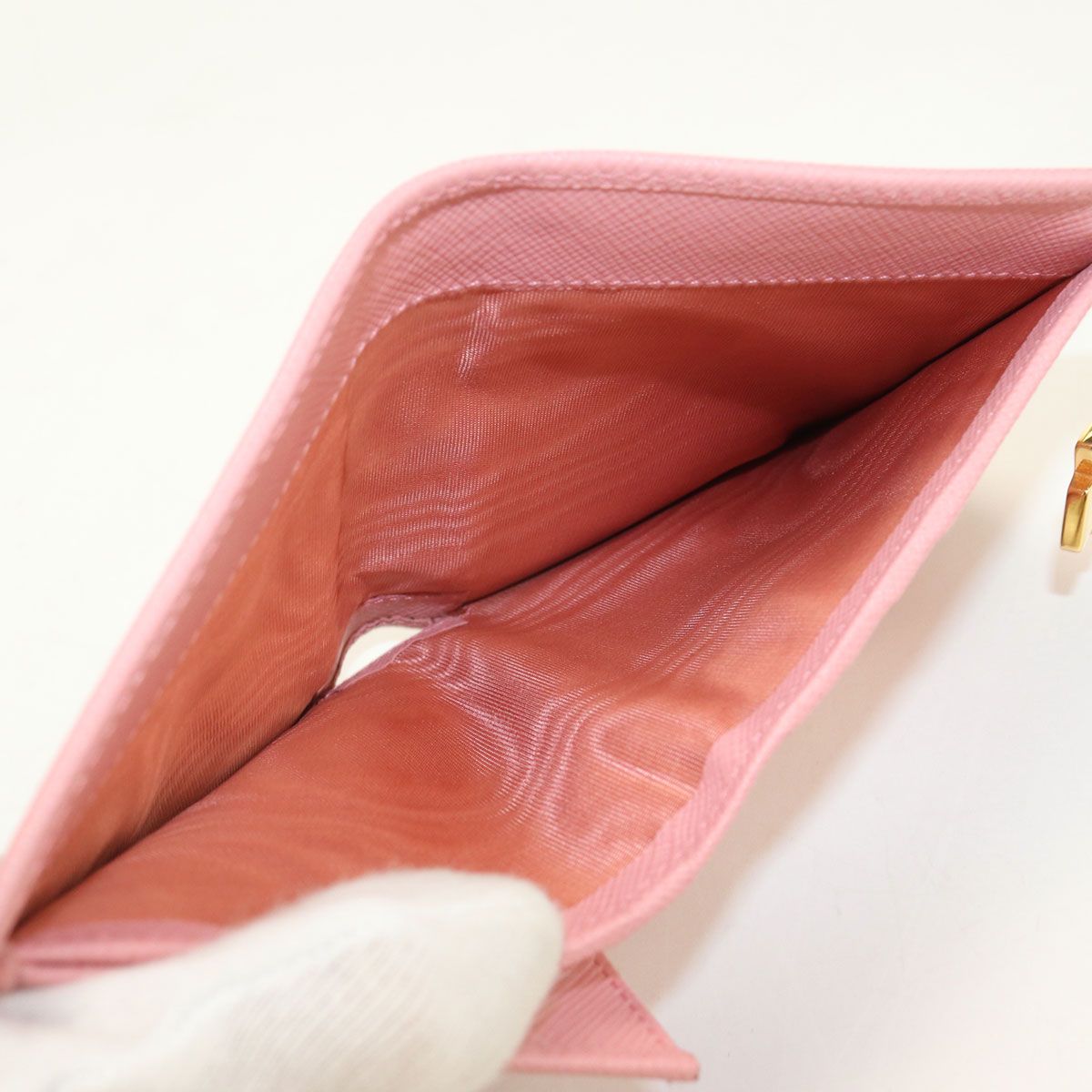 Prada Saffiano Leather Bifold Wallet Calf — view 4