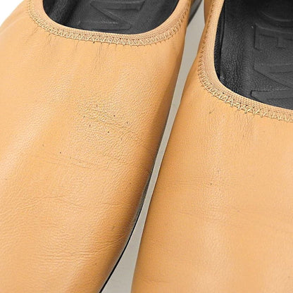 Loewe Leather Soft Ballerina Ballet Shoes Light Brown — view 4