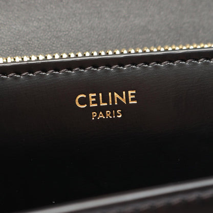 Celine Shoulder Bag Claude Triomphe Large Black Leather Chain — view 4