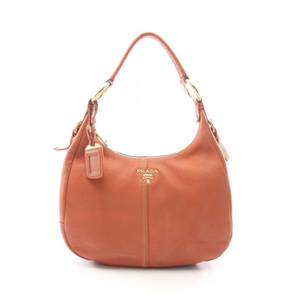 Prada Shoulder Bag Brown Leather