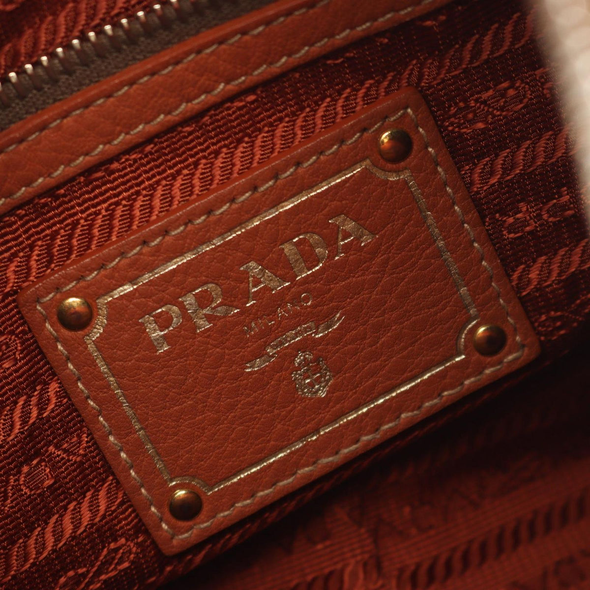 Prada Shoulder Bag Brown Leather — view 4