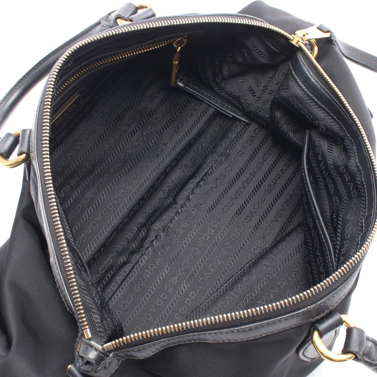 Prada Tote Bag Tessuto Soft CA Black Nylon Leather — view 3