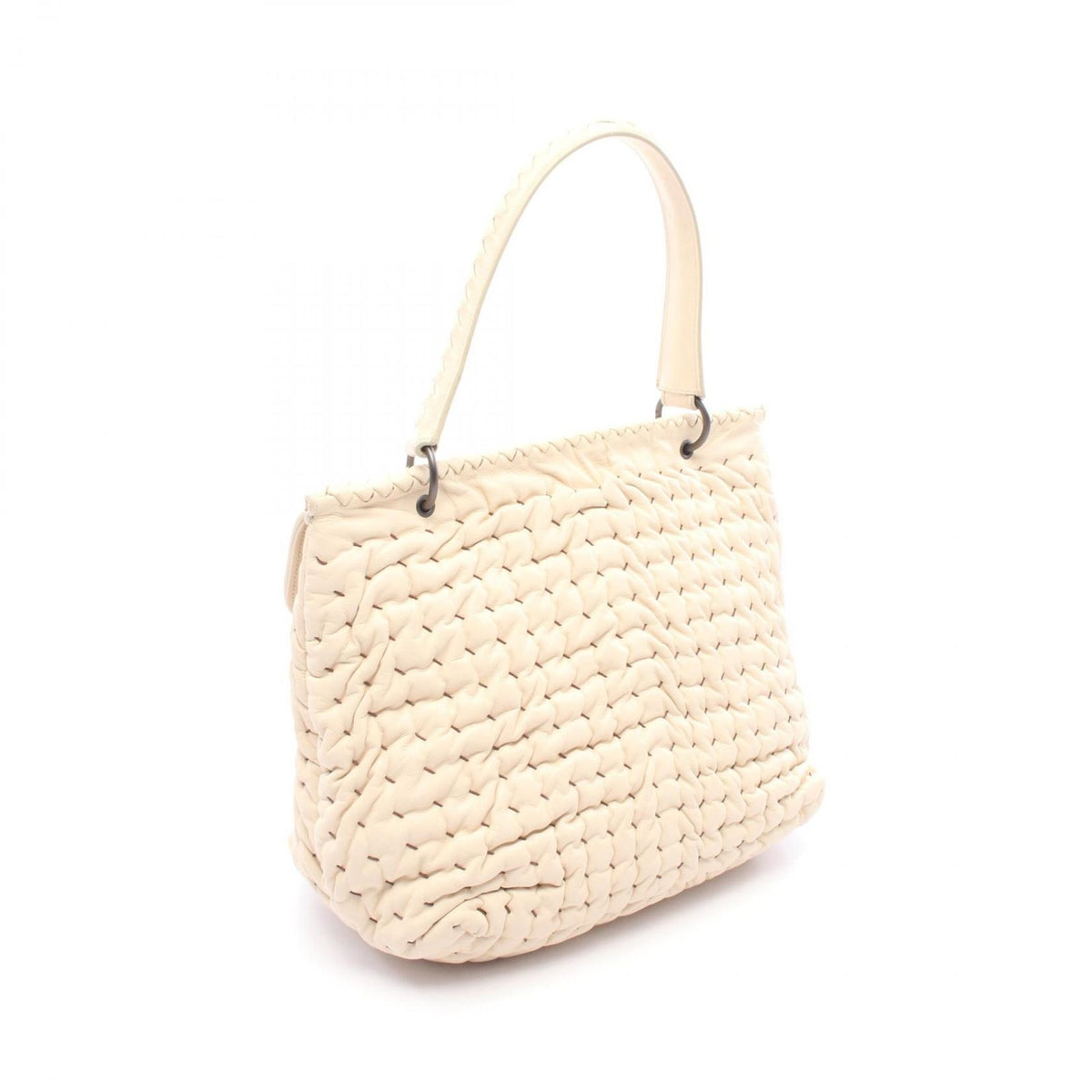 Bottega Veneta Shoulder Bag Ivory Lambskin — view 2