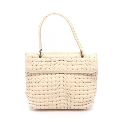 Bottega Veneta Shoulder Bag Ivory Lambskin