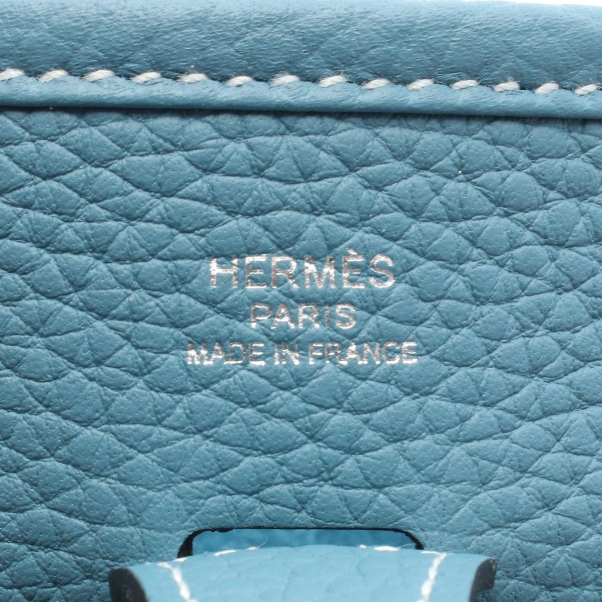 Hermes Shoulder Bag Evelyne 23 New Blue Jean Leather — view 4