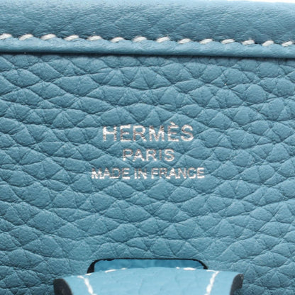 Hermes Shoulder Bag Evelyne 23 New Blue Jean Leather — view 4